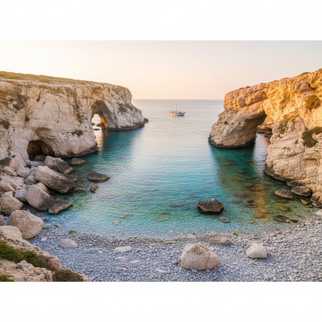 Hidden beach near Paphos